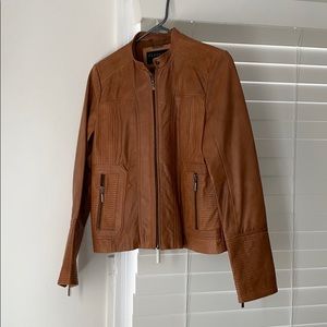 Leather moto jacket